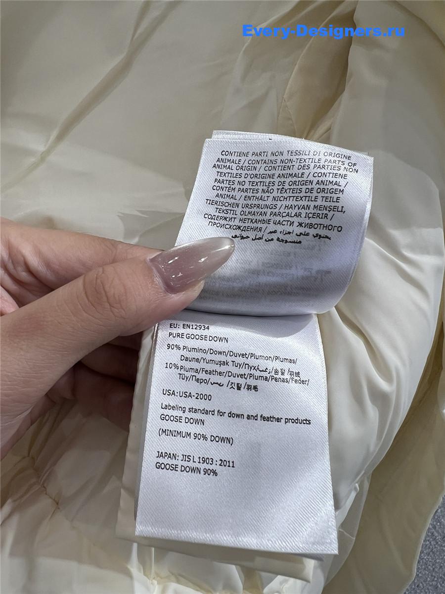 Moncler White Hooded Down Jacket