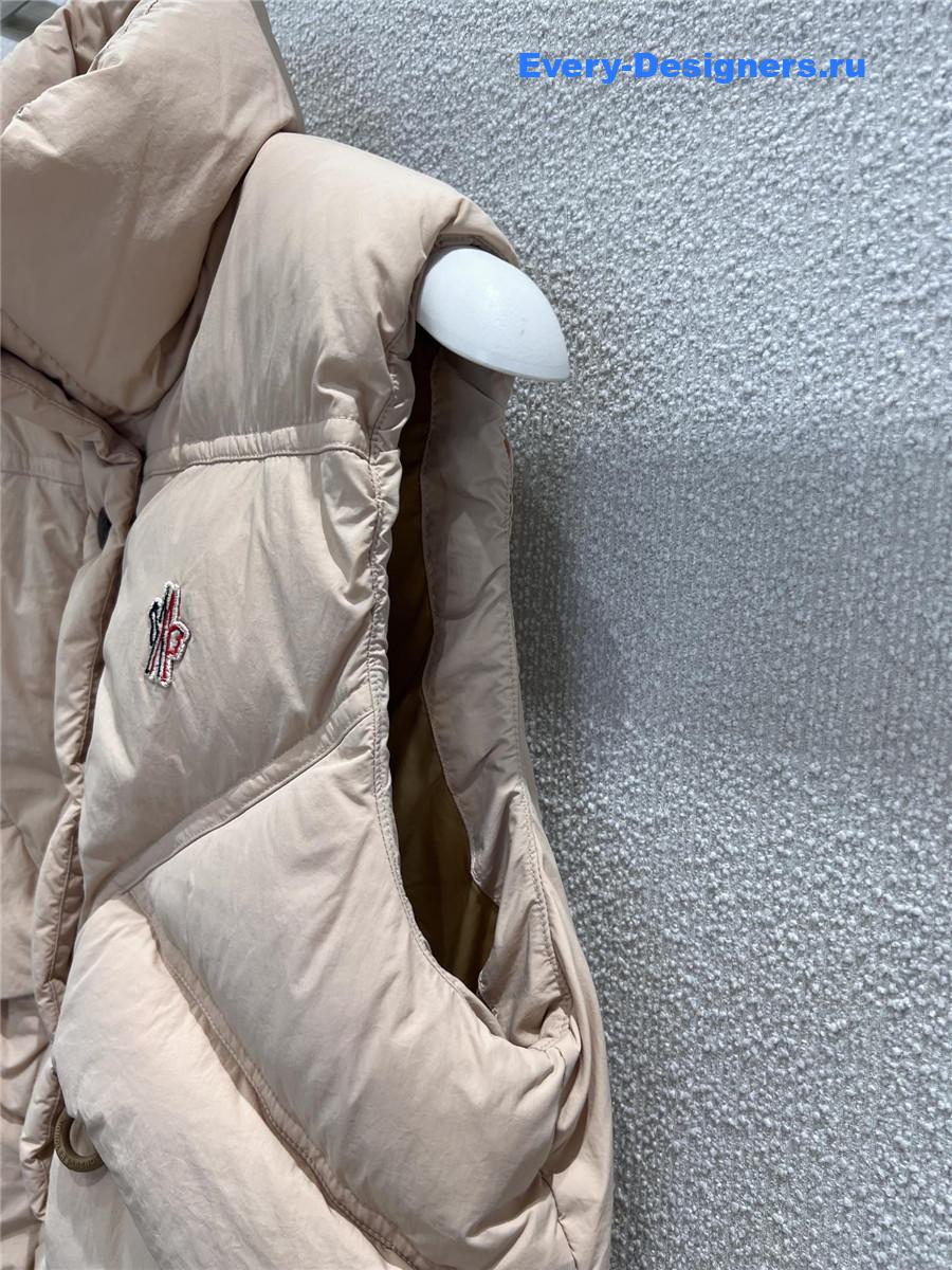 Moncler Pink Baise Down Gilet Vests