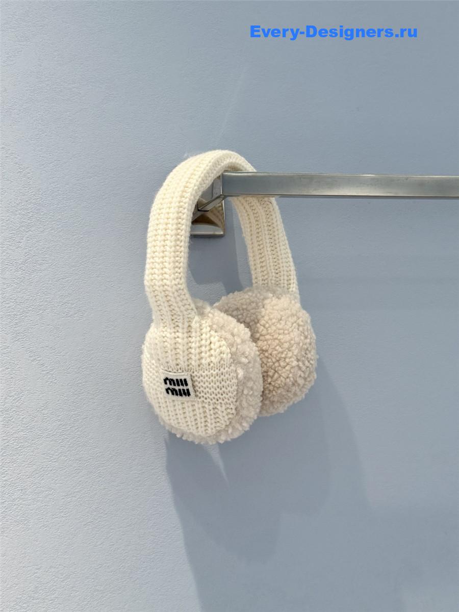 Miu Miu Knitted Lamb Wool Earmuffs
