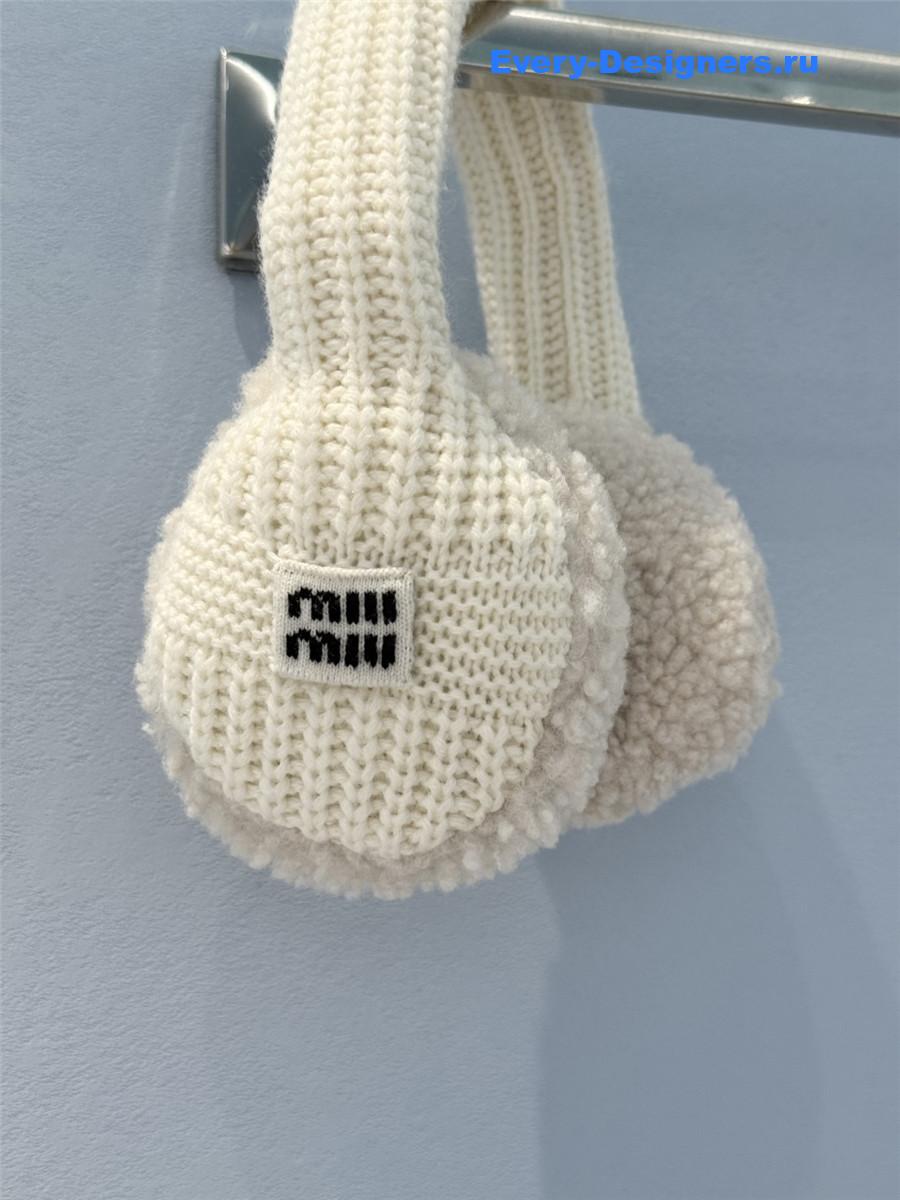 Miu Miu Knitted Lamb Wool Earmuffs