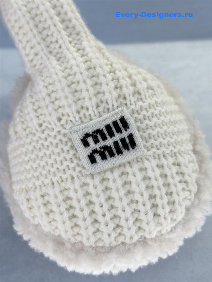 Miu Miu Knitted Lamb Wool Earmuffs