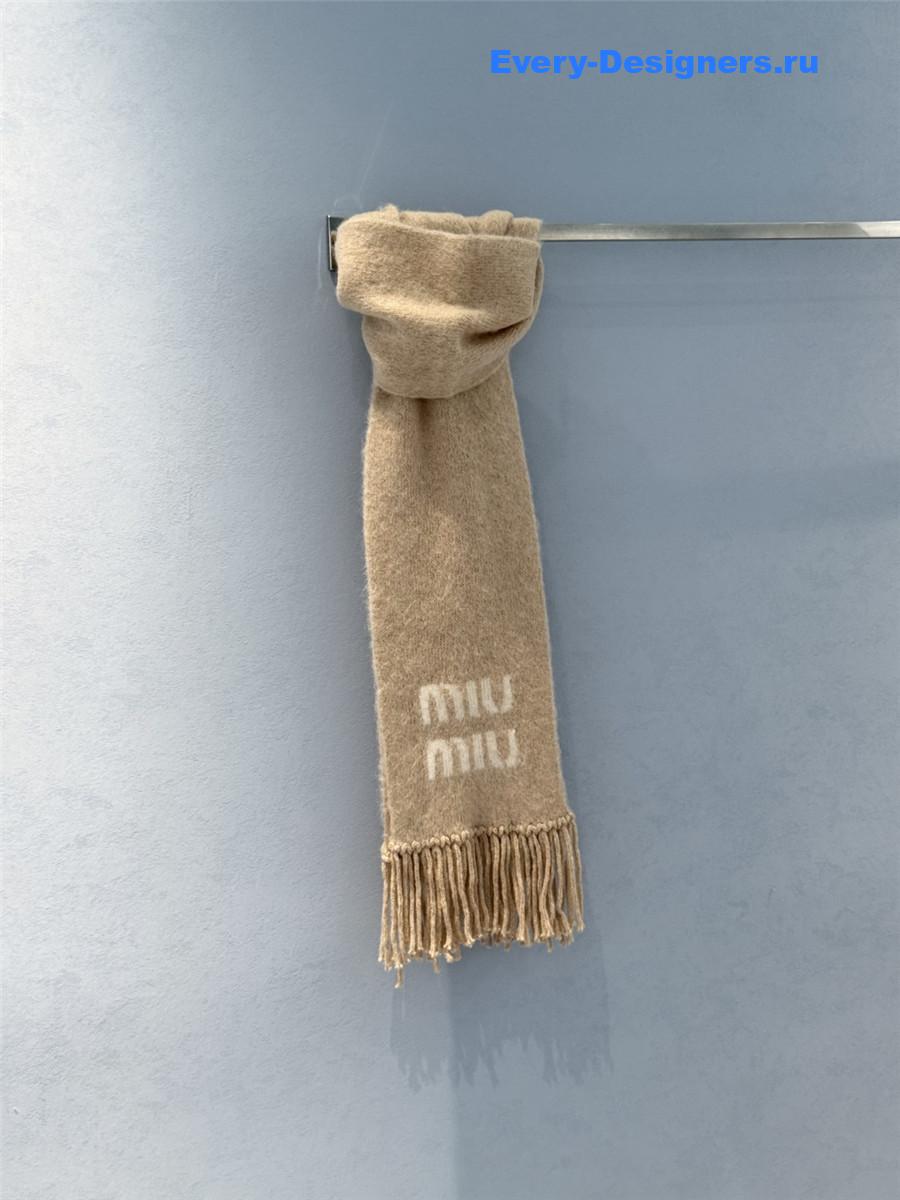 Miu Miu Natural Wool And Mohair Scarf