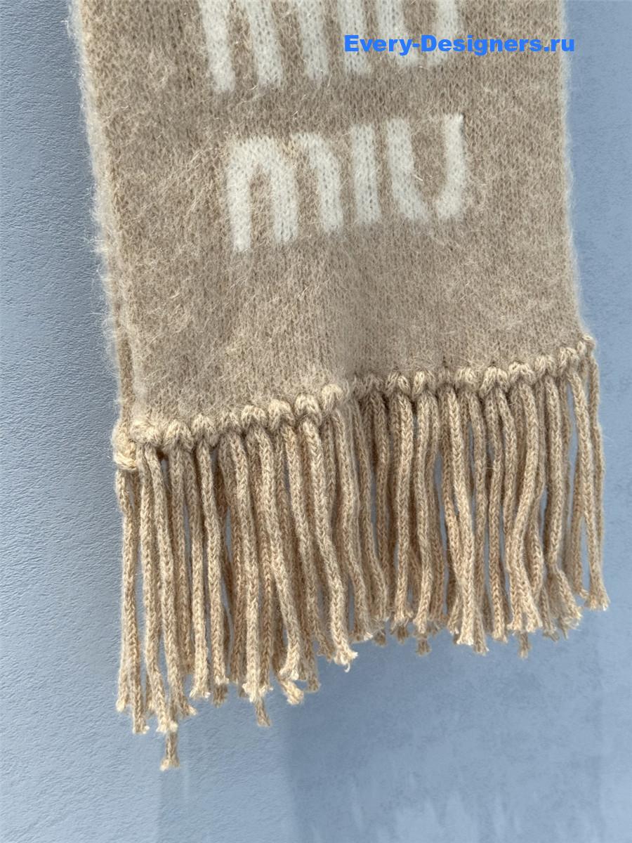 Miu Miu Natural Wool And Mohair Scarf
