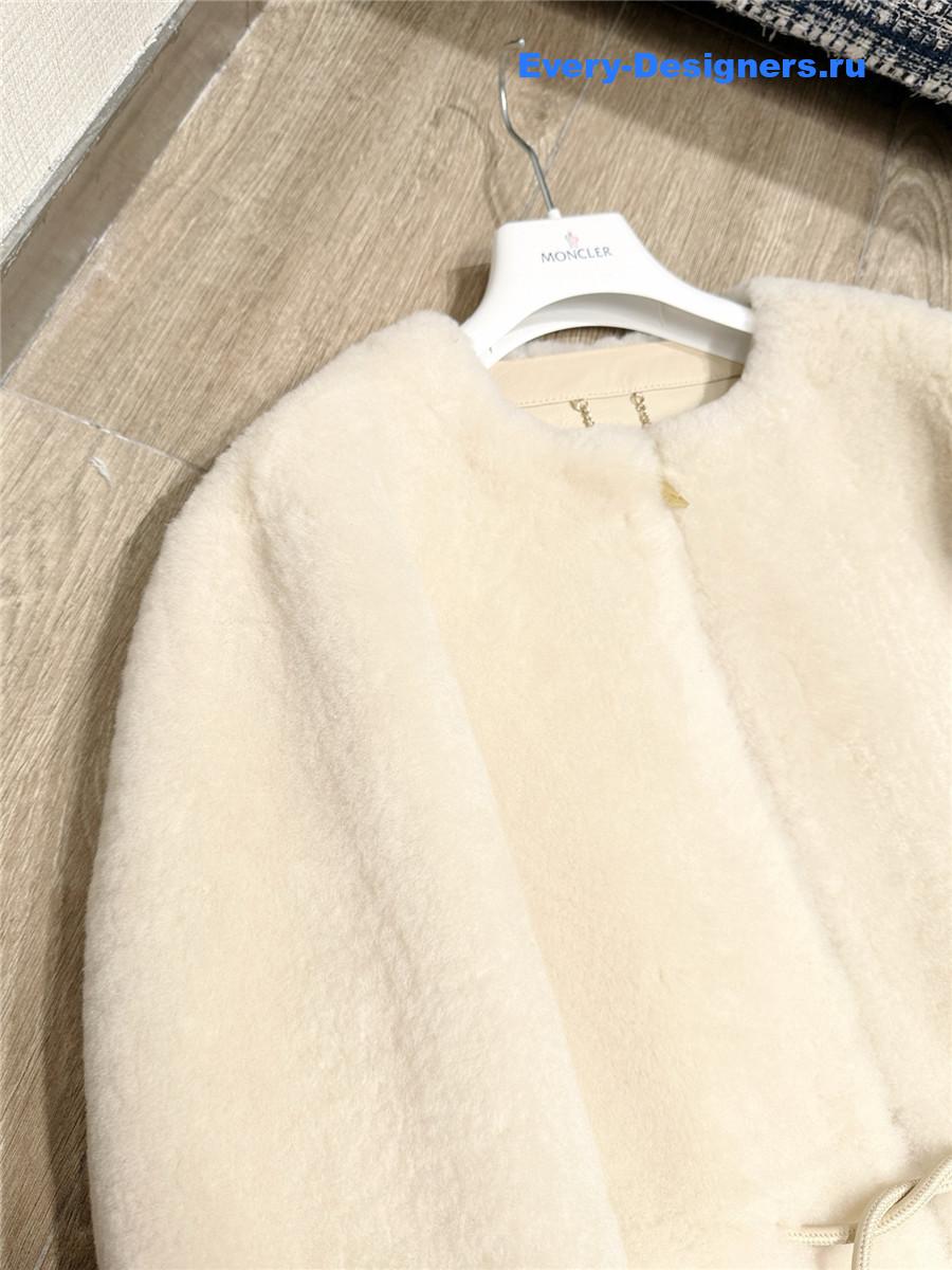 Moncler Ballue Shearling Short Down Jacket