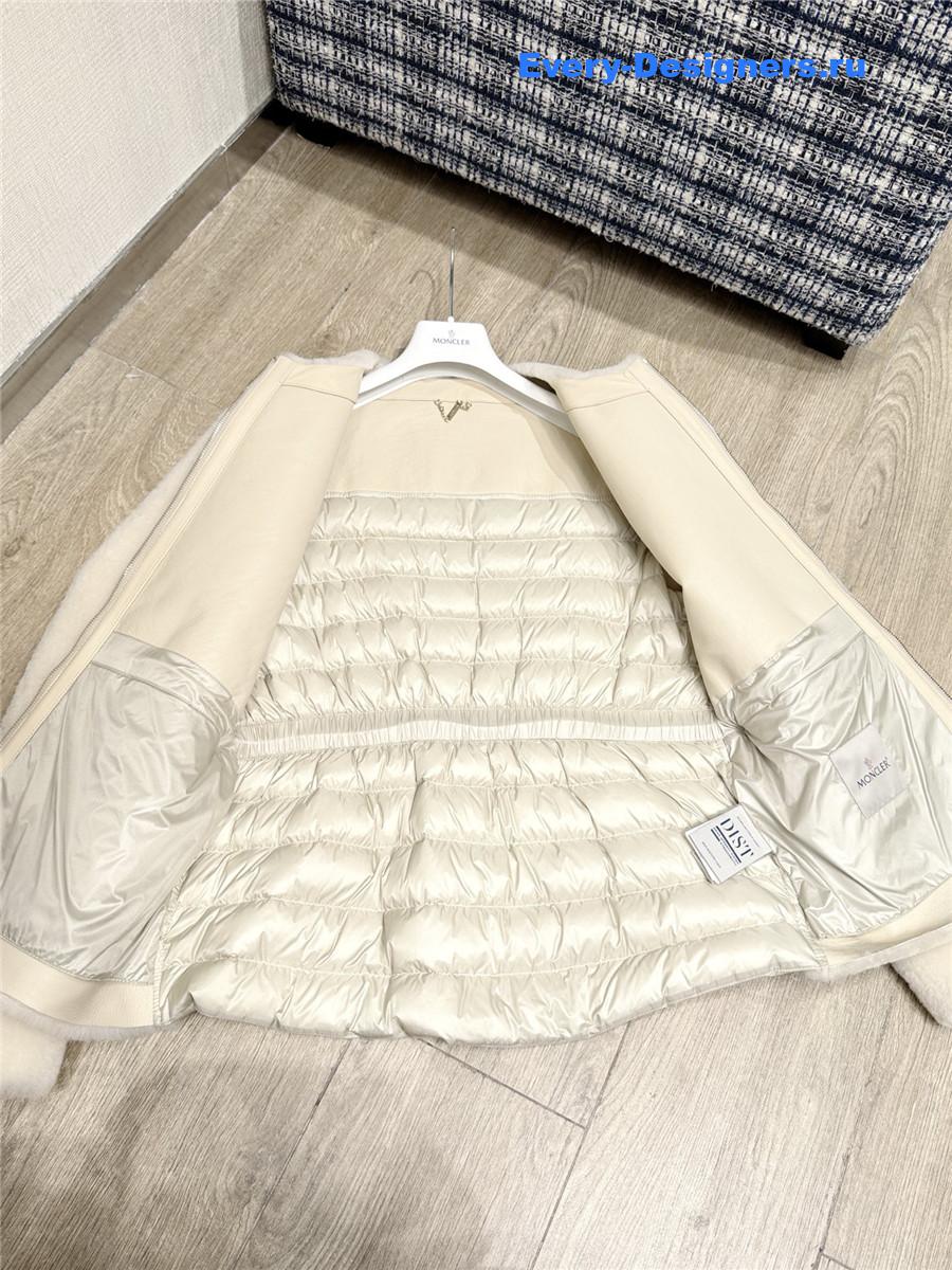 Moncler Ballue Shearling Short Down Jacket