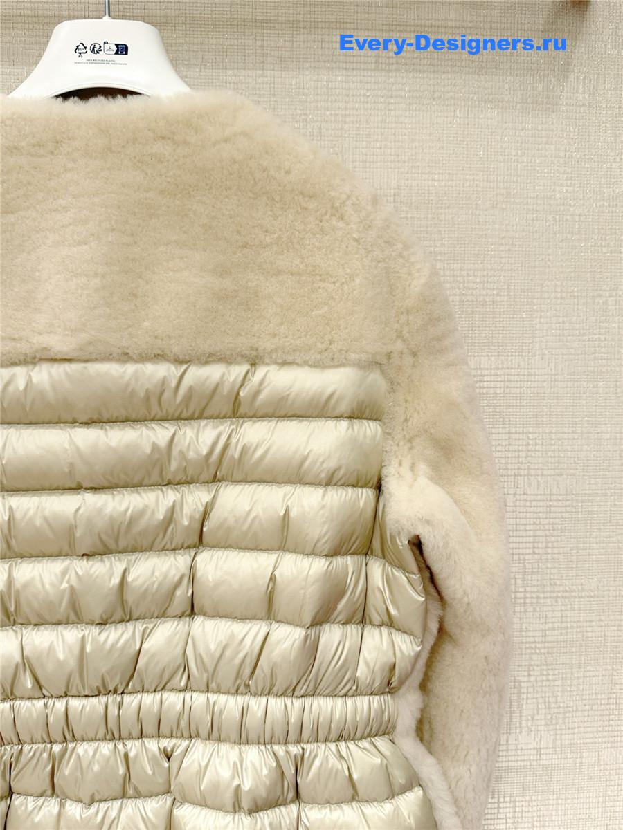 Moncler Ballue Shearling Short Down Jacket