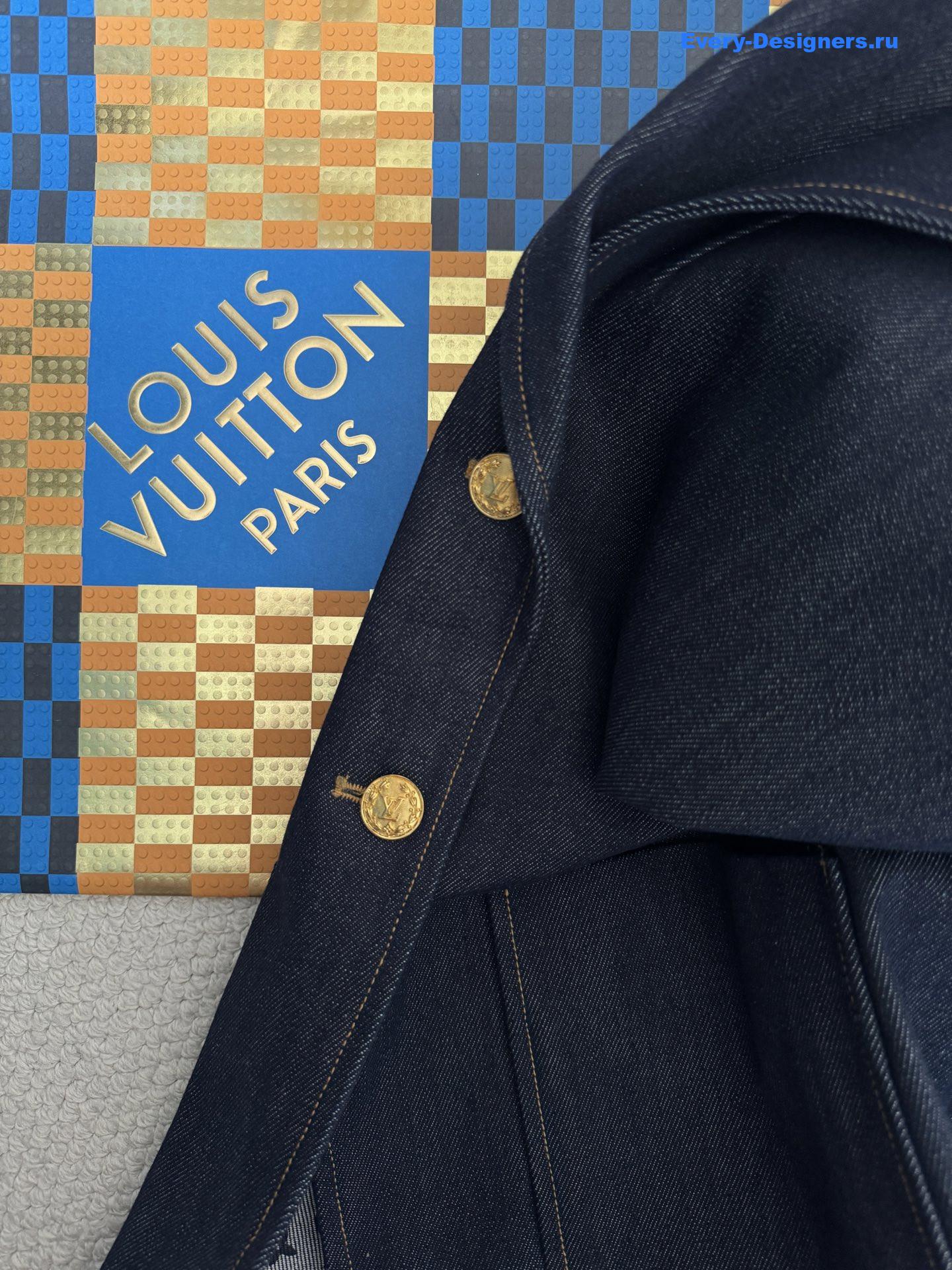 l0vis Vvtt0n denim preppy blazer jacket