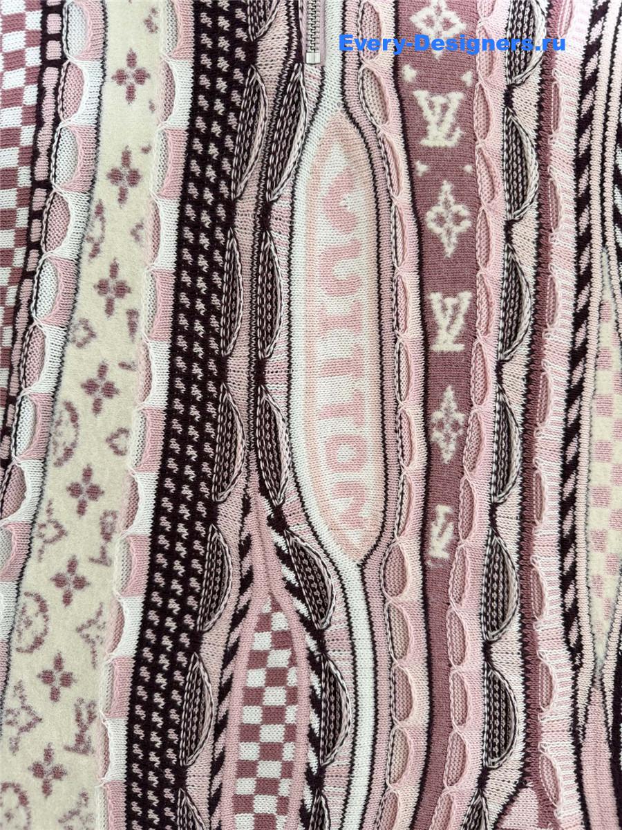 l0vis Vvtt0n pink turtleneck half-zip pullover