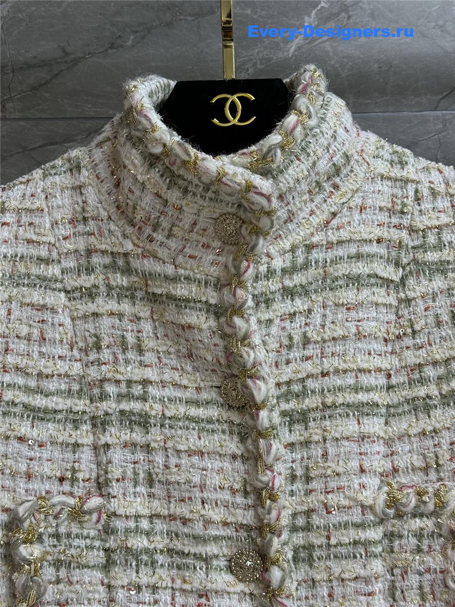 Ch**el tweed sleeveless long dress