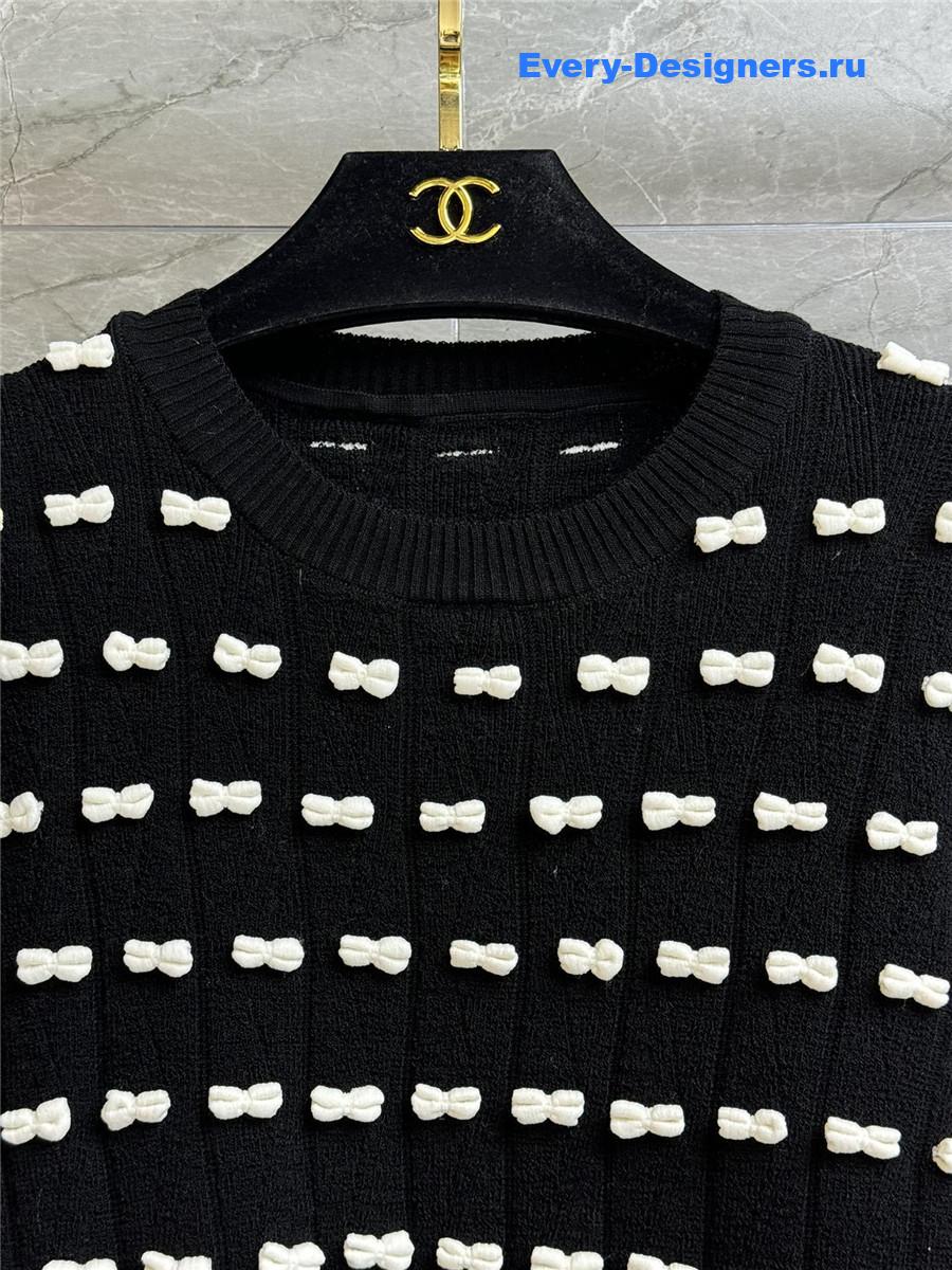 Ch**el black white bow top