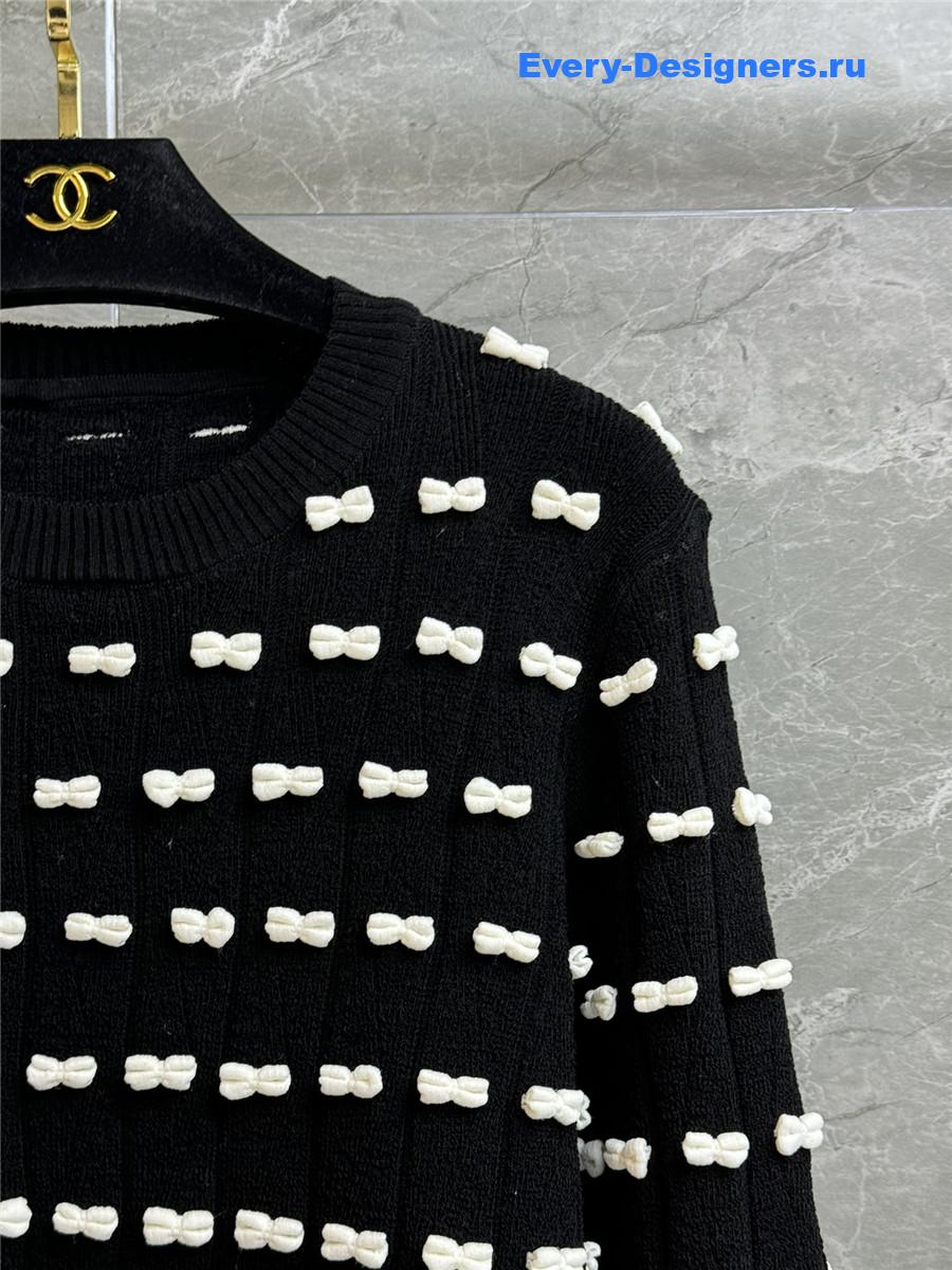 Ch**el black white bow top