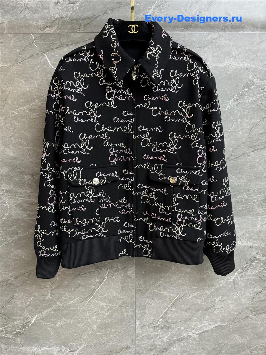 Ch**el sequined embroidered jacket