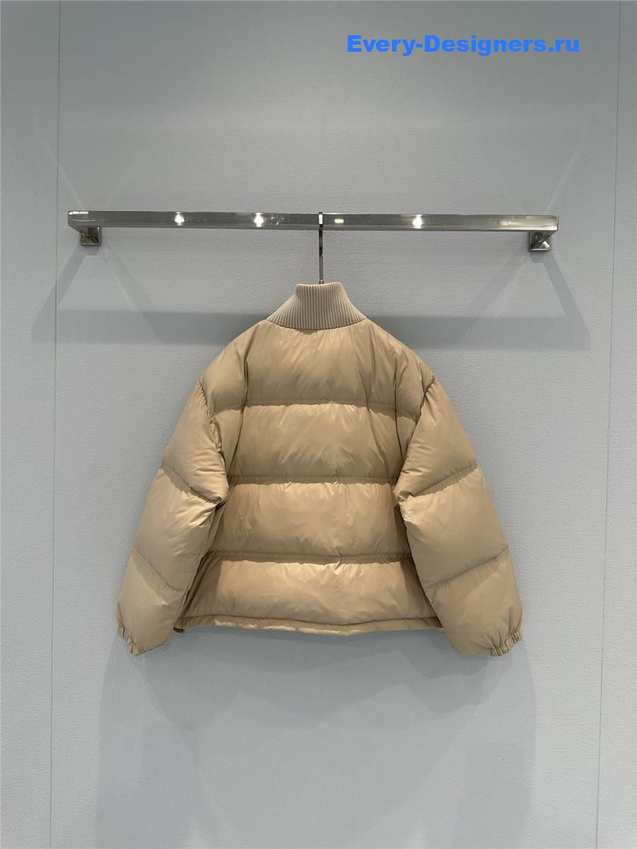 Ce1i*e knitted stand-collar down jacket