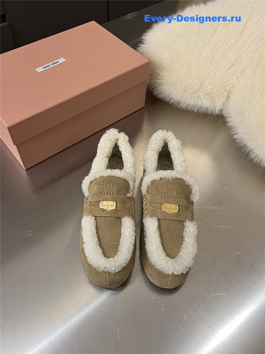 Miu Miu Women Wool Loafers
