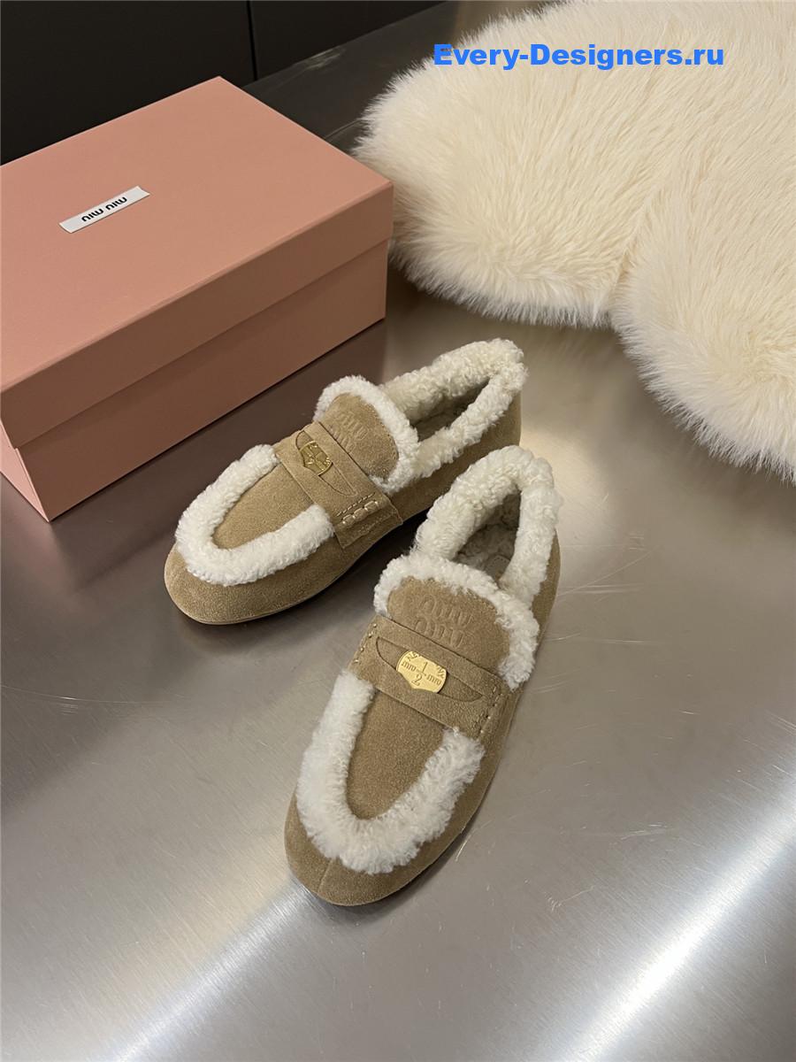 Miu Miu Women Wool Loafers