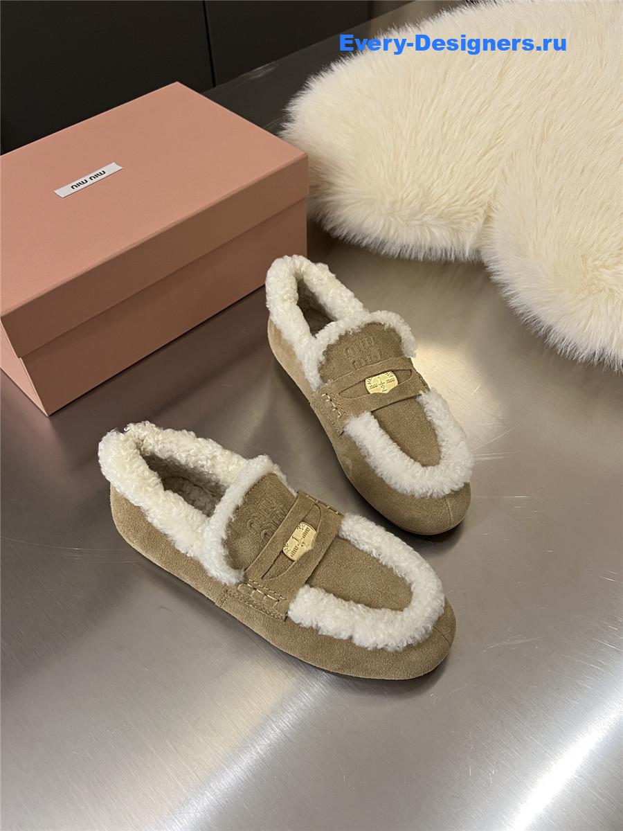 Miu Miu Women Wool Loafers