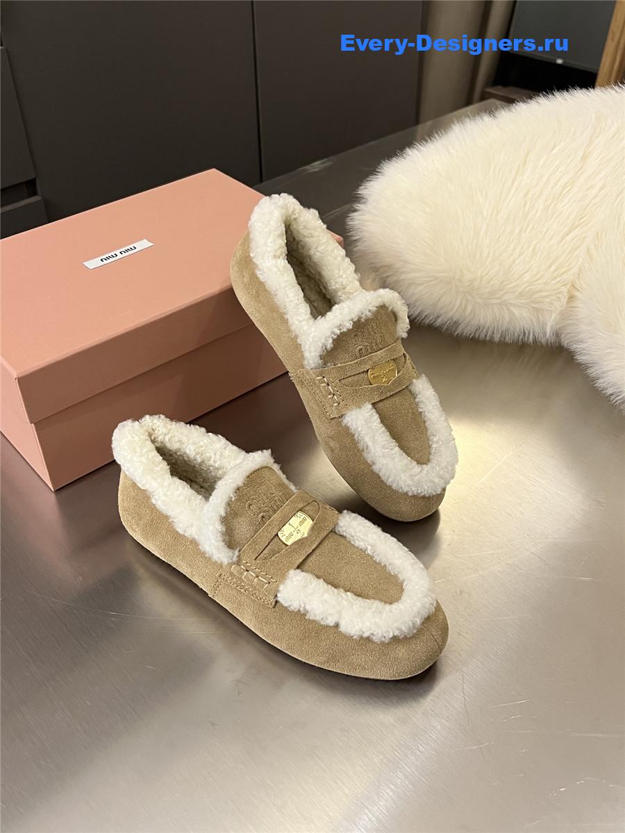 Miu Miu Women Wool Loafers