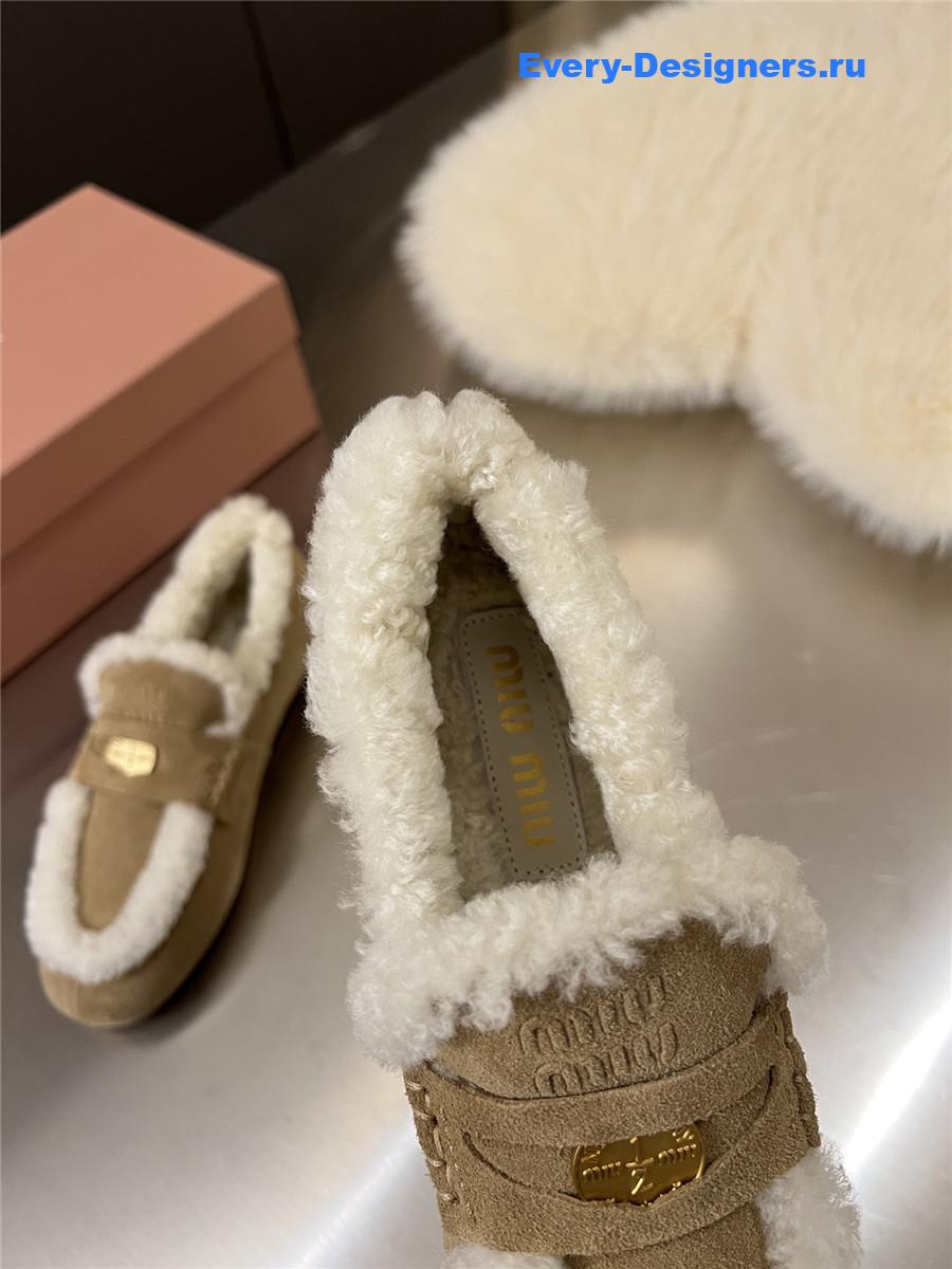 Miu Miu Women Wool Loafers