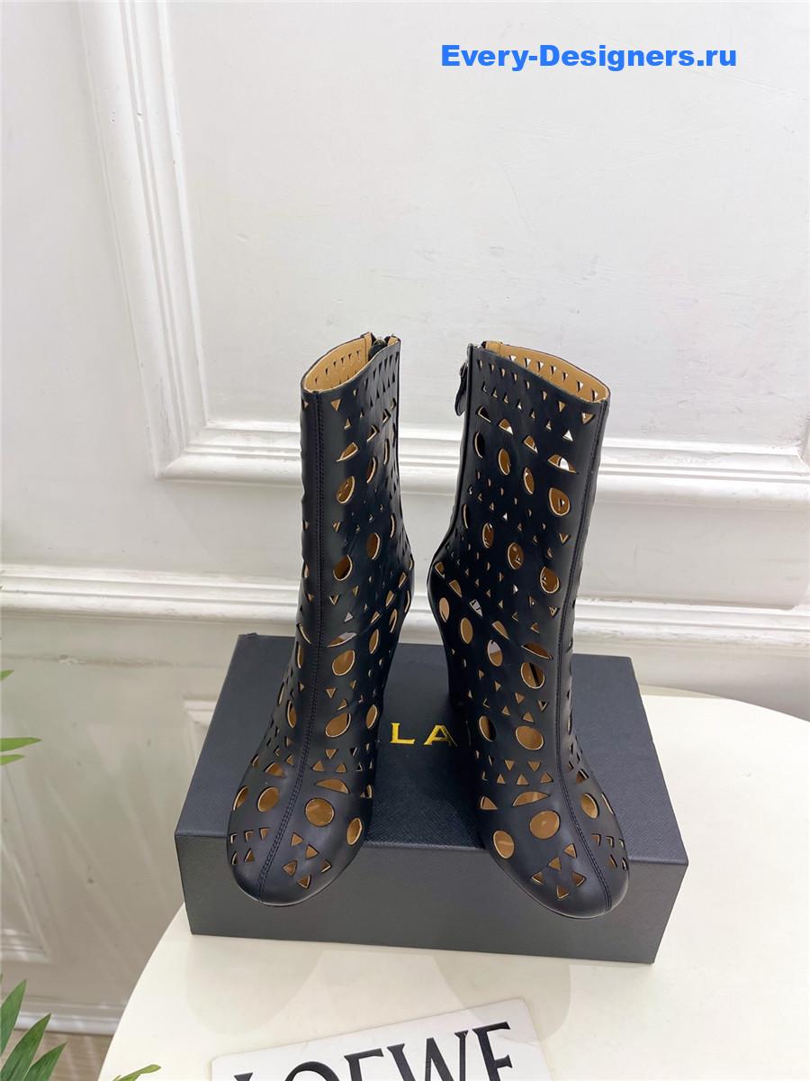 Alaïa Vienne Black Suede Wedge Ankle Boots