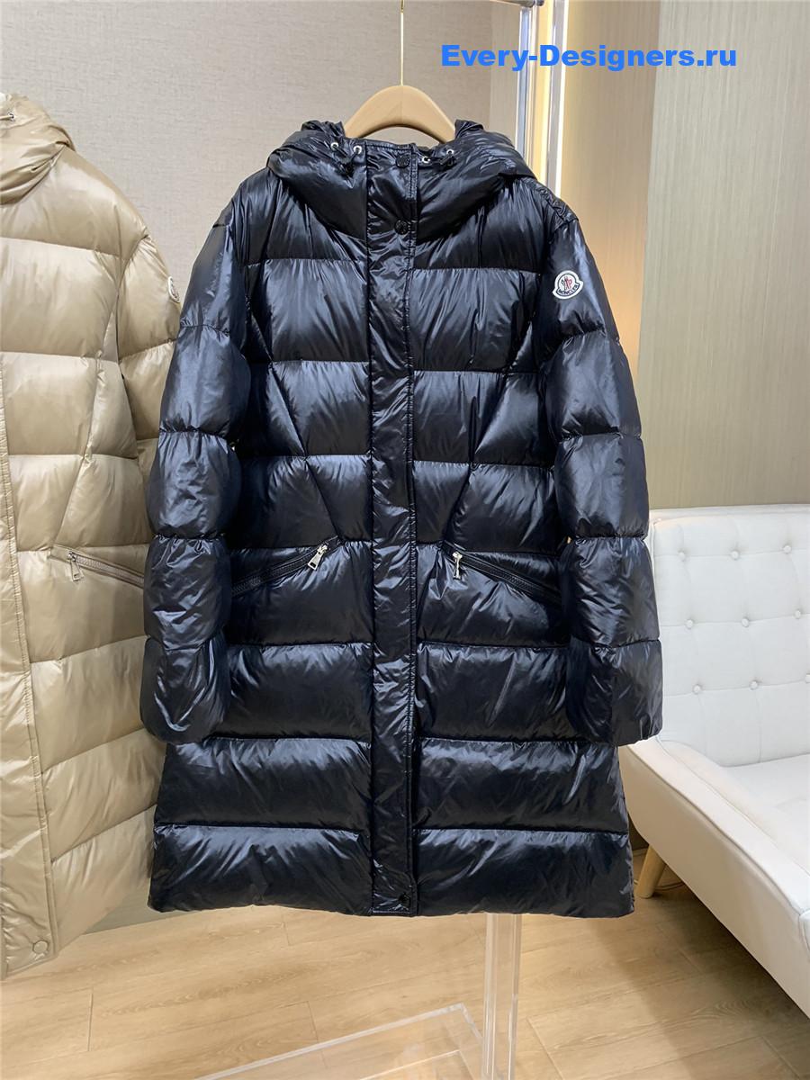 Moncler Black Bellevue Hooded Long Down Jacket