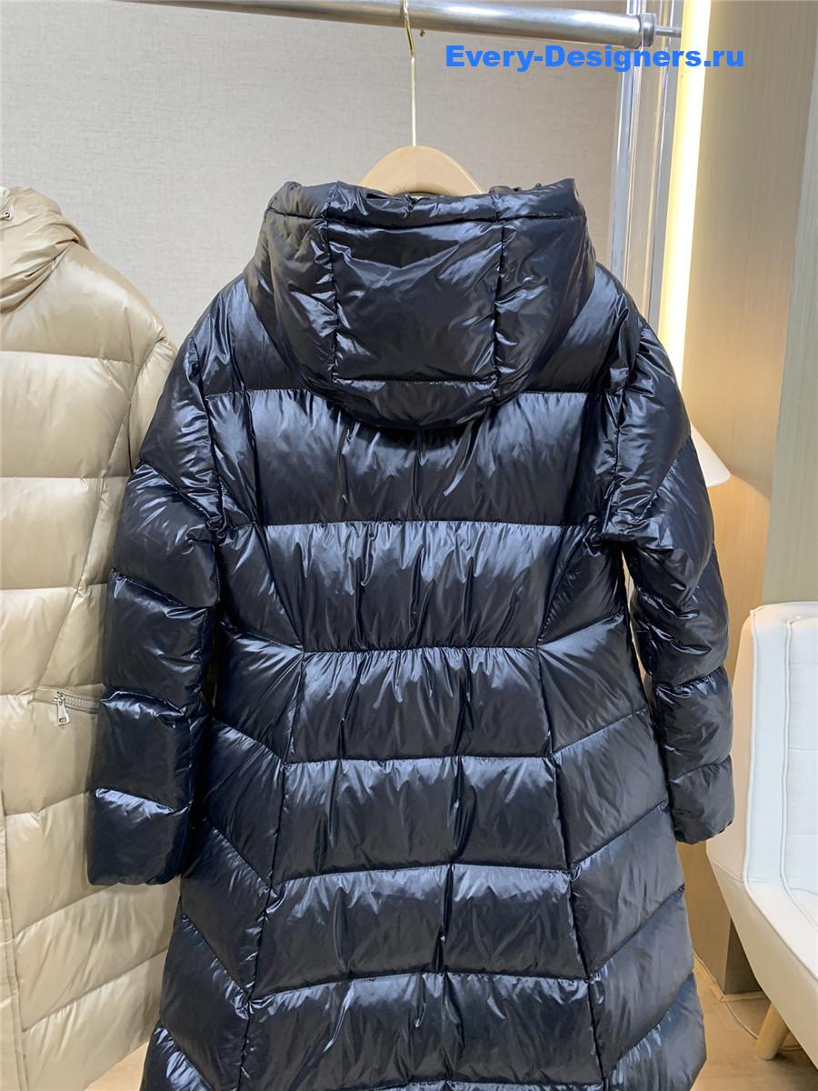 Moncler Black Bellevue Hooded Long Down Jacket
