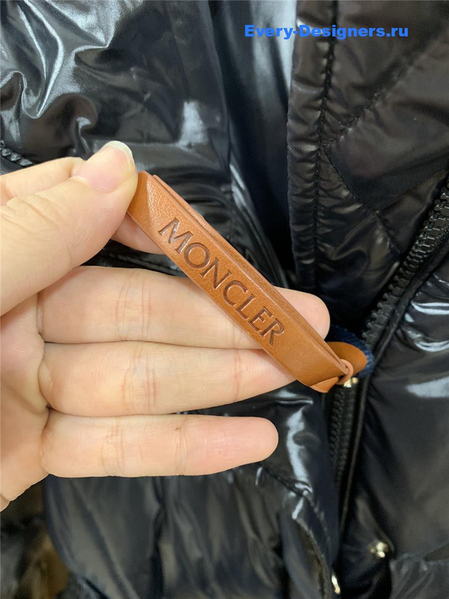 Moncler Black Bellevue Hooded Long Down Jacket