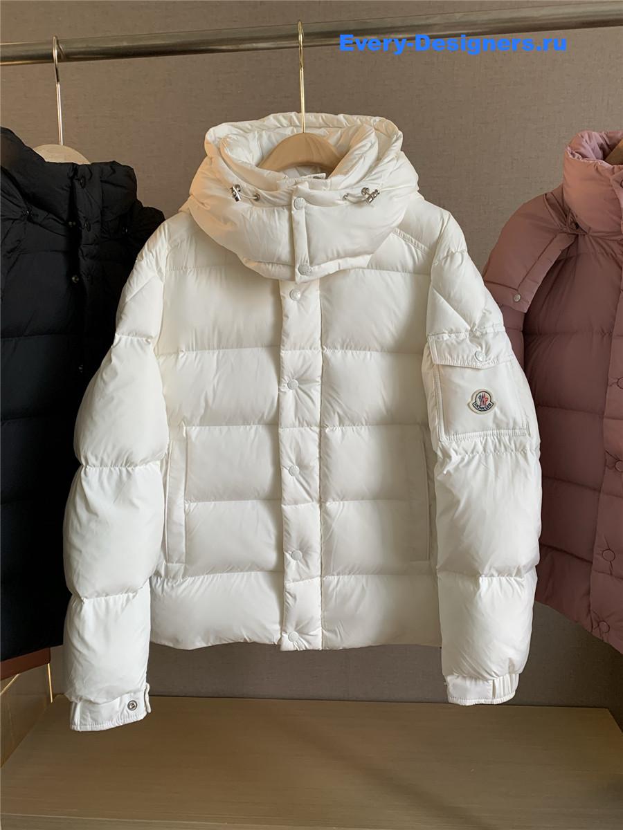 Moncler White Maya 70 Hooded Down Jacket