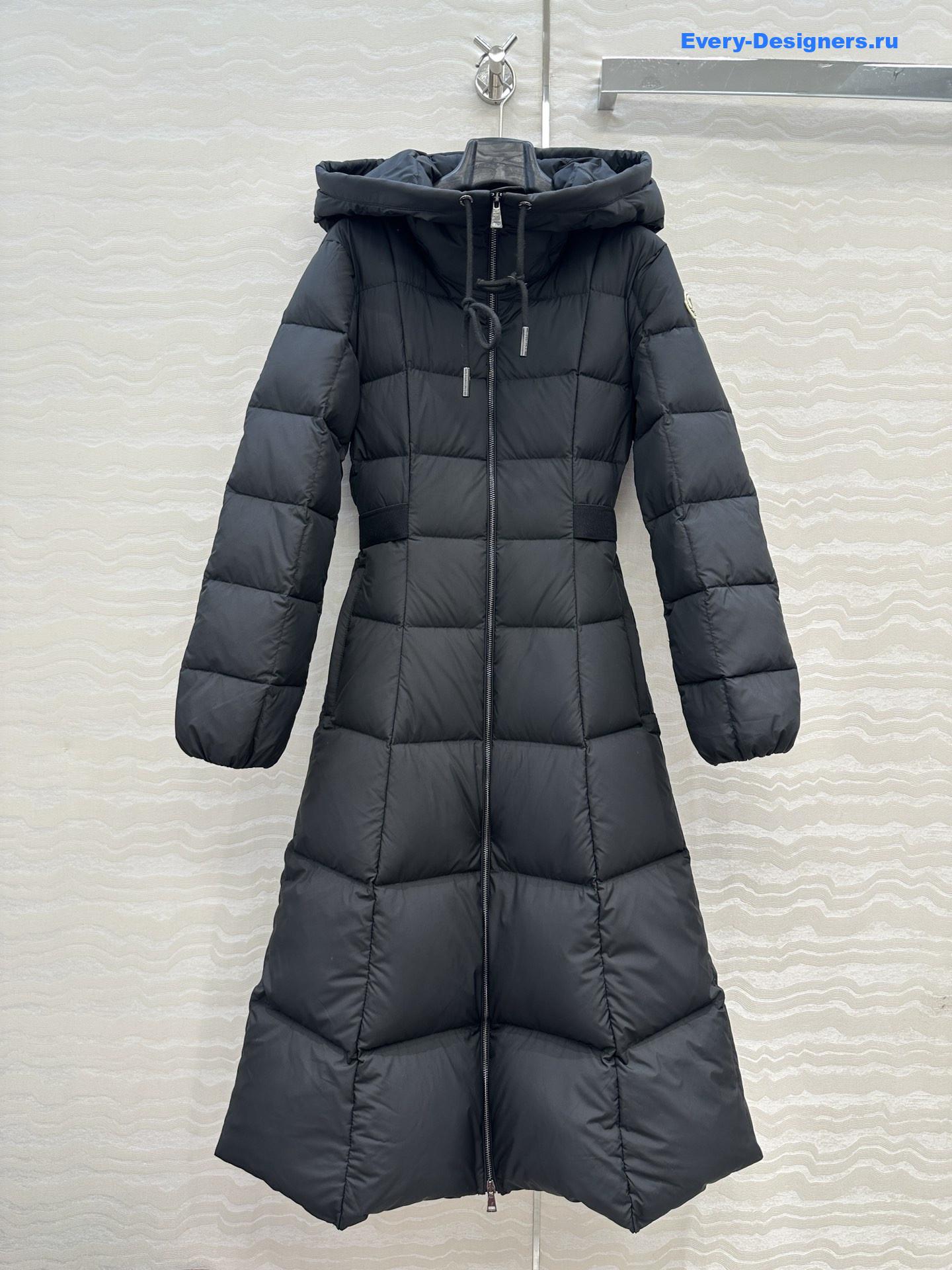 Moncler Black Faucon Quilted Long Puffer Coat