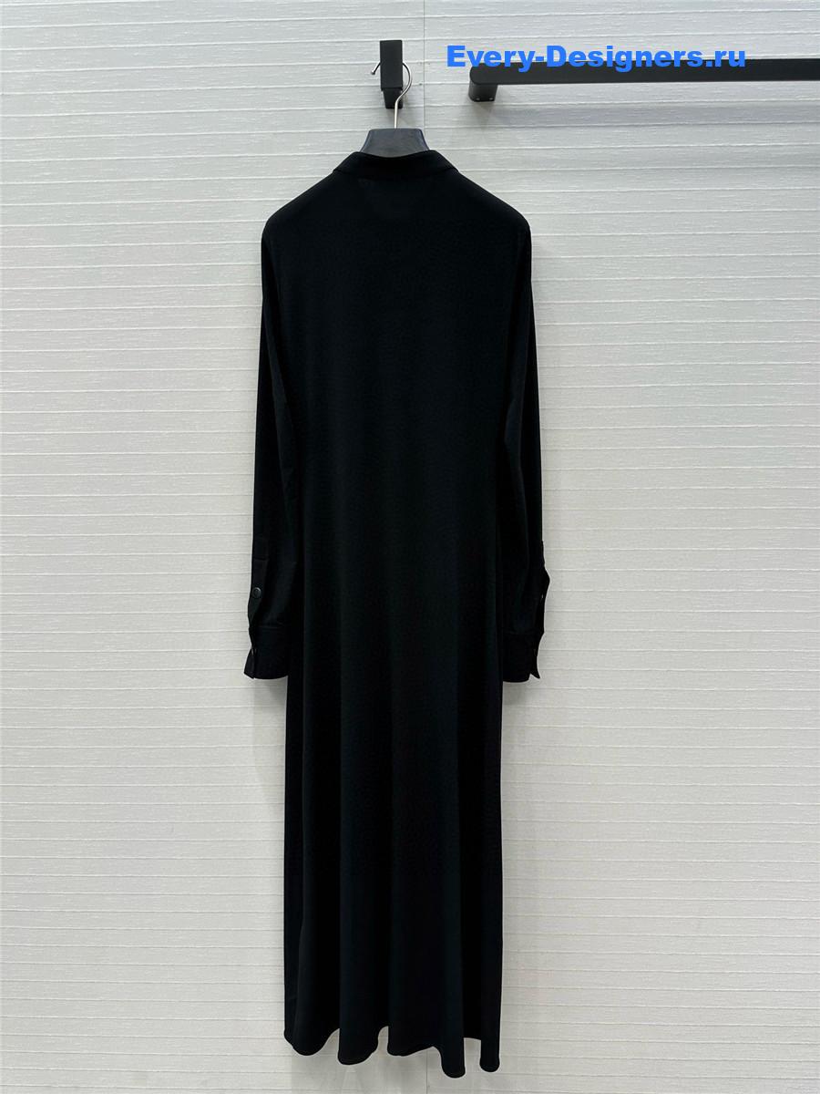Alaia Black Soft Jersey Ruched Dress