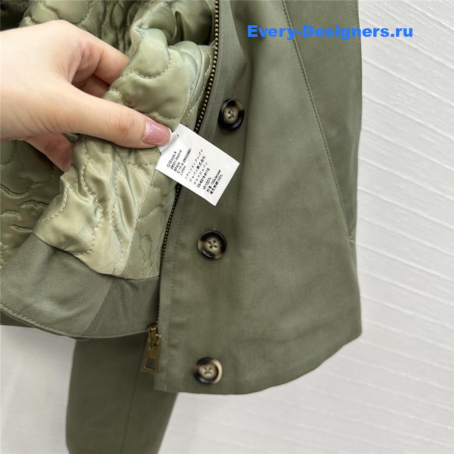 L0ew* green short parka