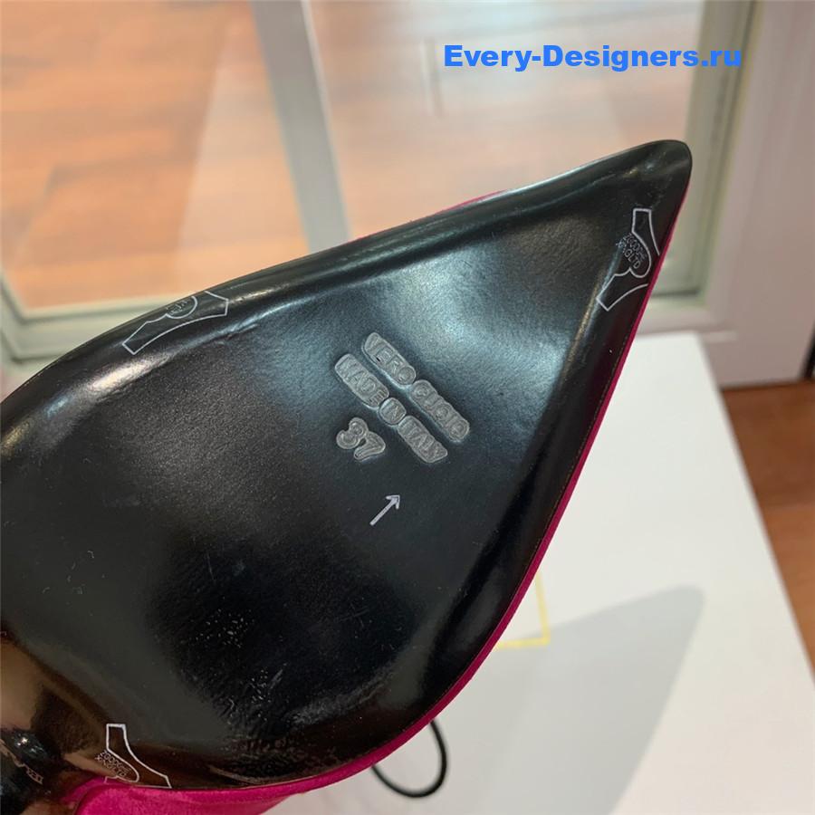 Balmain Suede Pointed Toe High Heel Boots