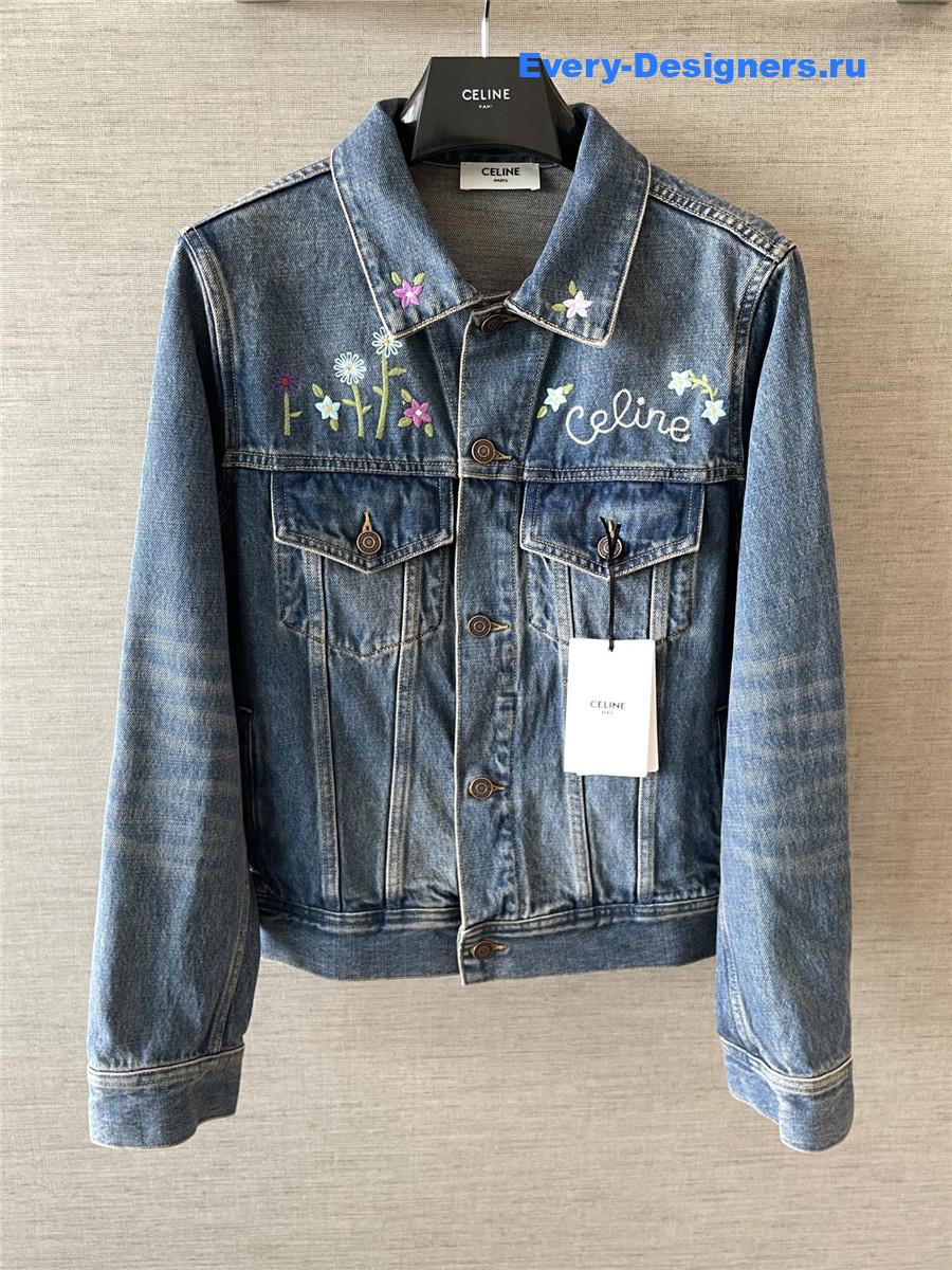Ce1i*e embroidered trucker jacket