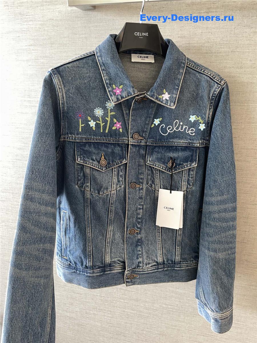 Ce1i*e embroidered trucker jacket