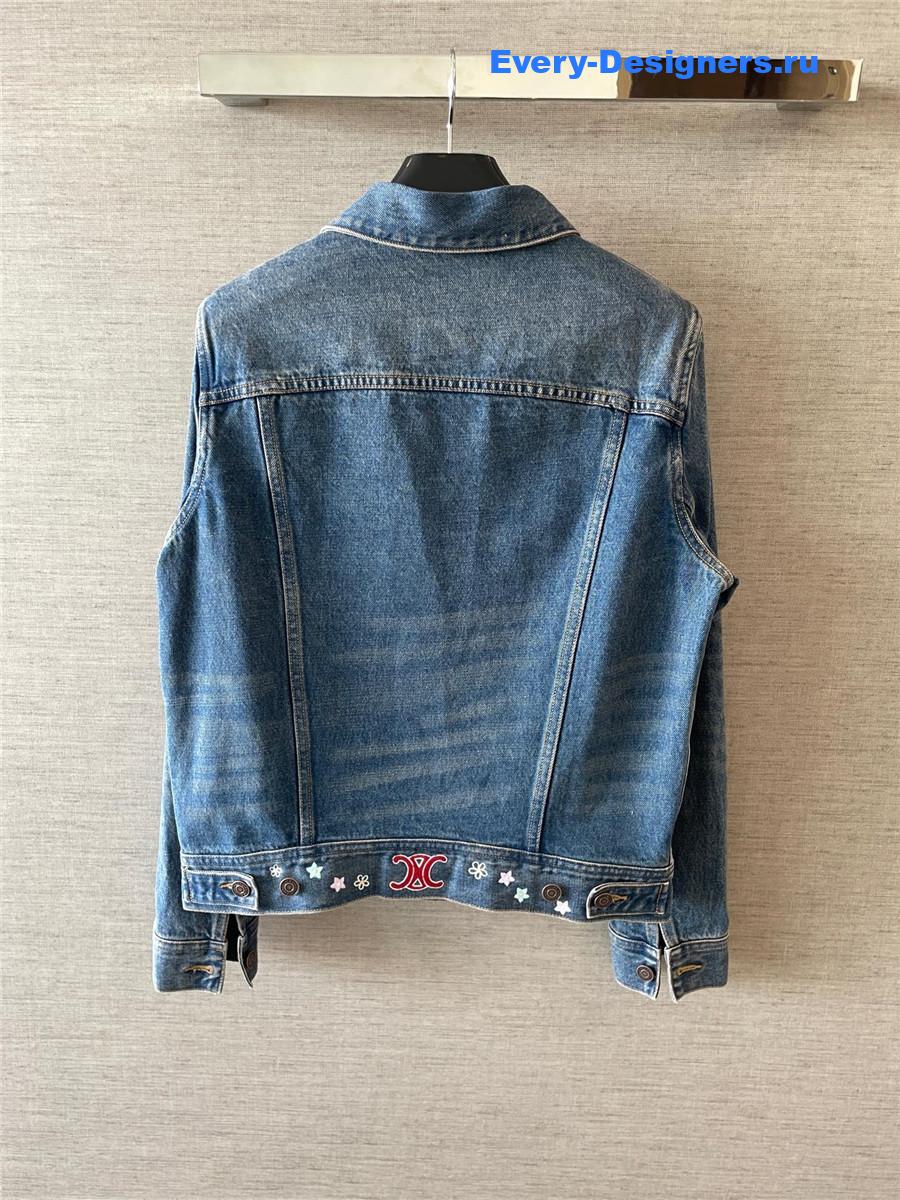 Ce1i*e embroidered trucker jacket