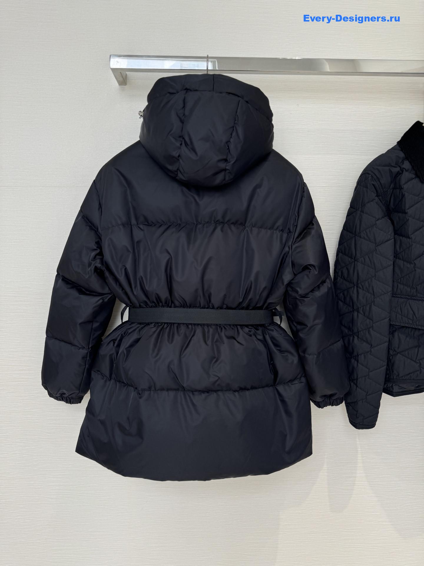 Pra*a black re-nylon down jacket