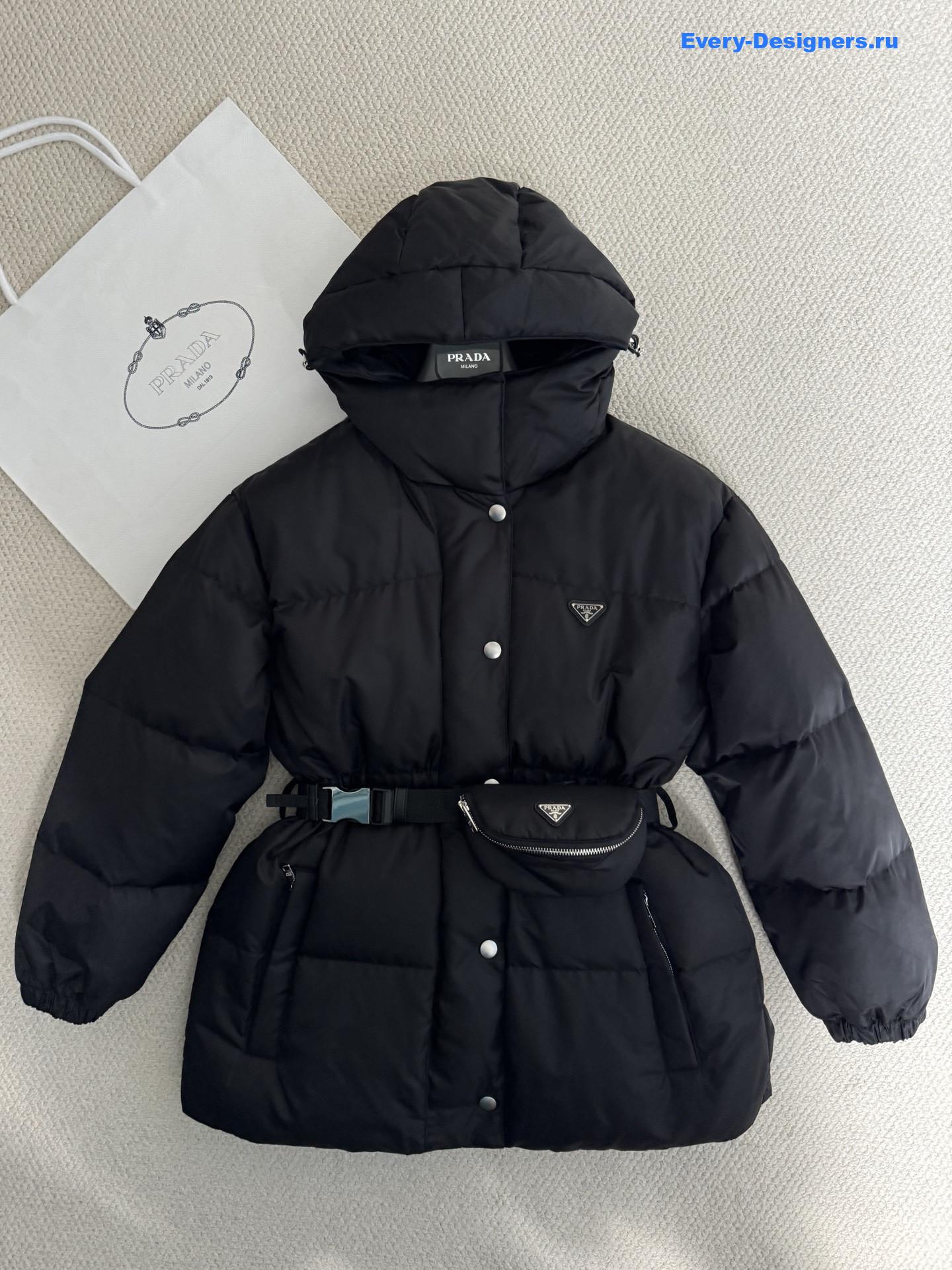 Pra*a black re-nylon down jacket