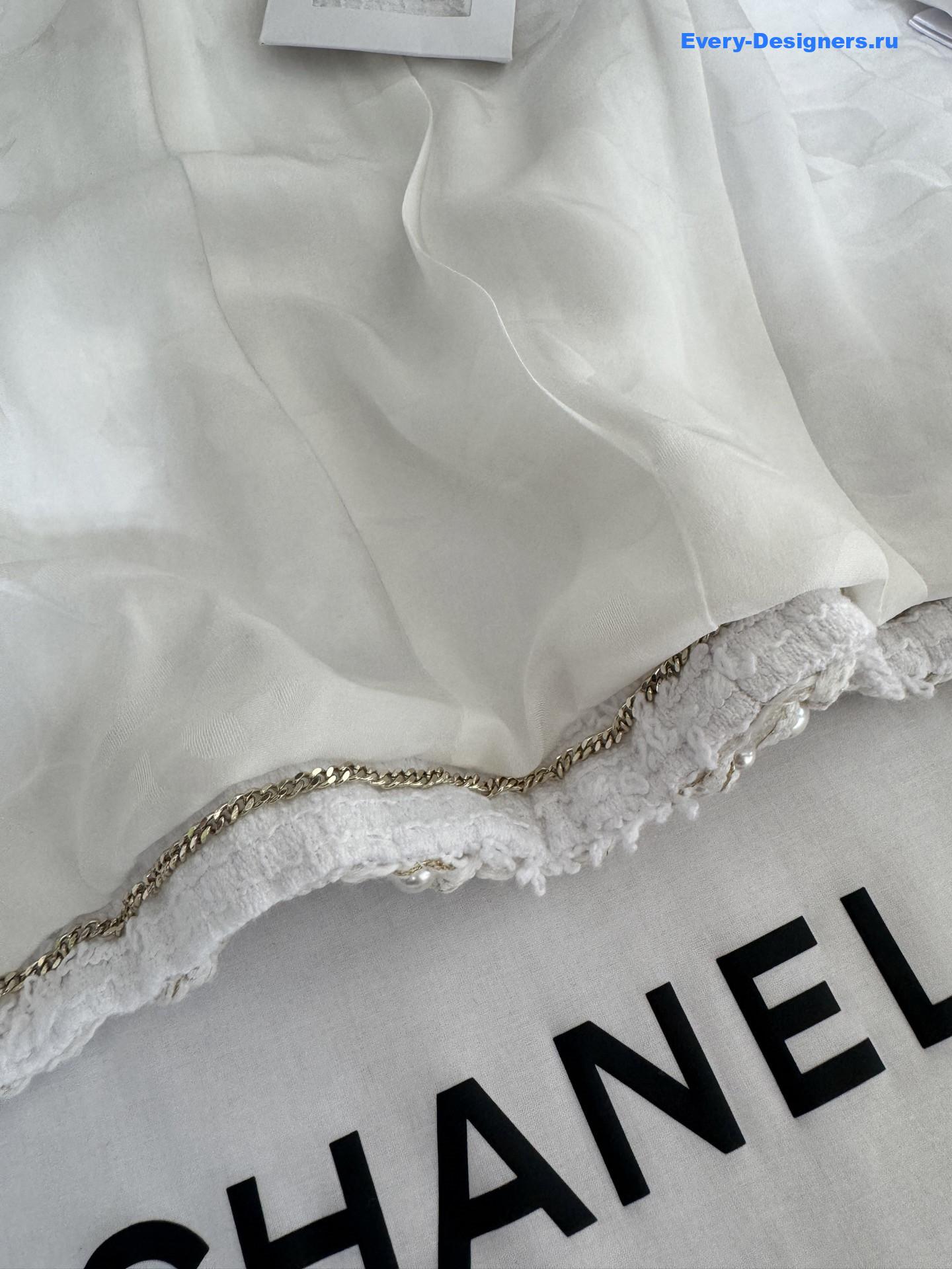 Ch**el moonlight tweed pearl jacket