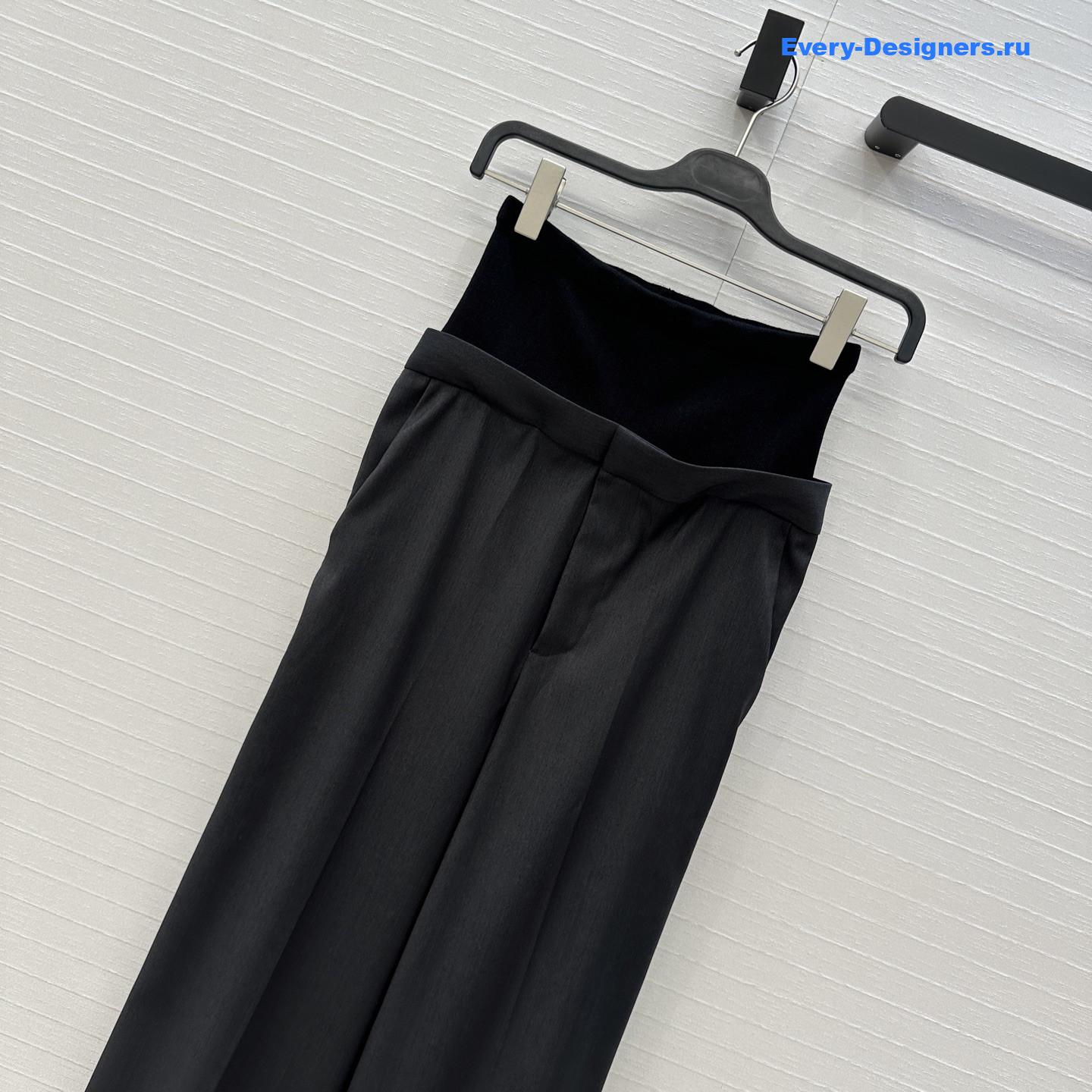 Alaia Black Wide-Leg Trousers