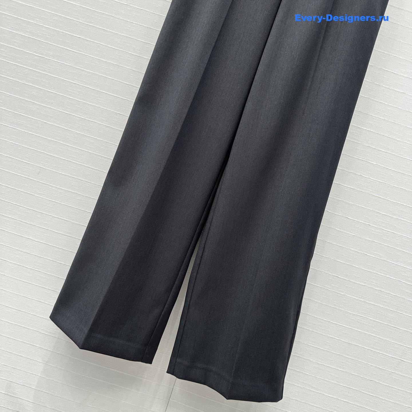 Alaia Black Wide-Leg Trousers