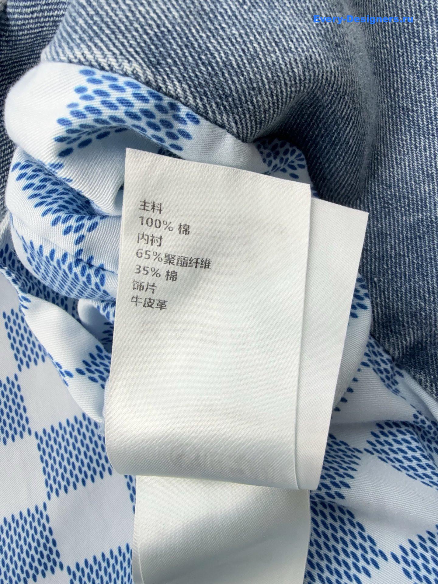 l0vis Vvtt0n flocked monogram denim hoodie