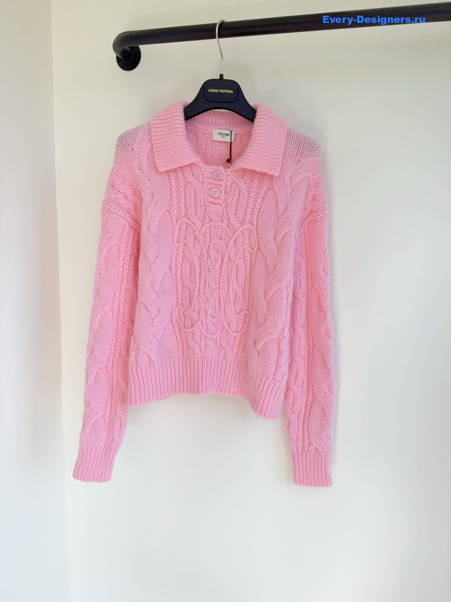 Ce1i*e pink mohair and wool blend sweater