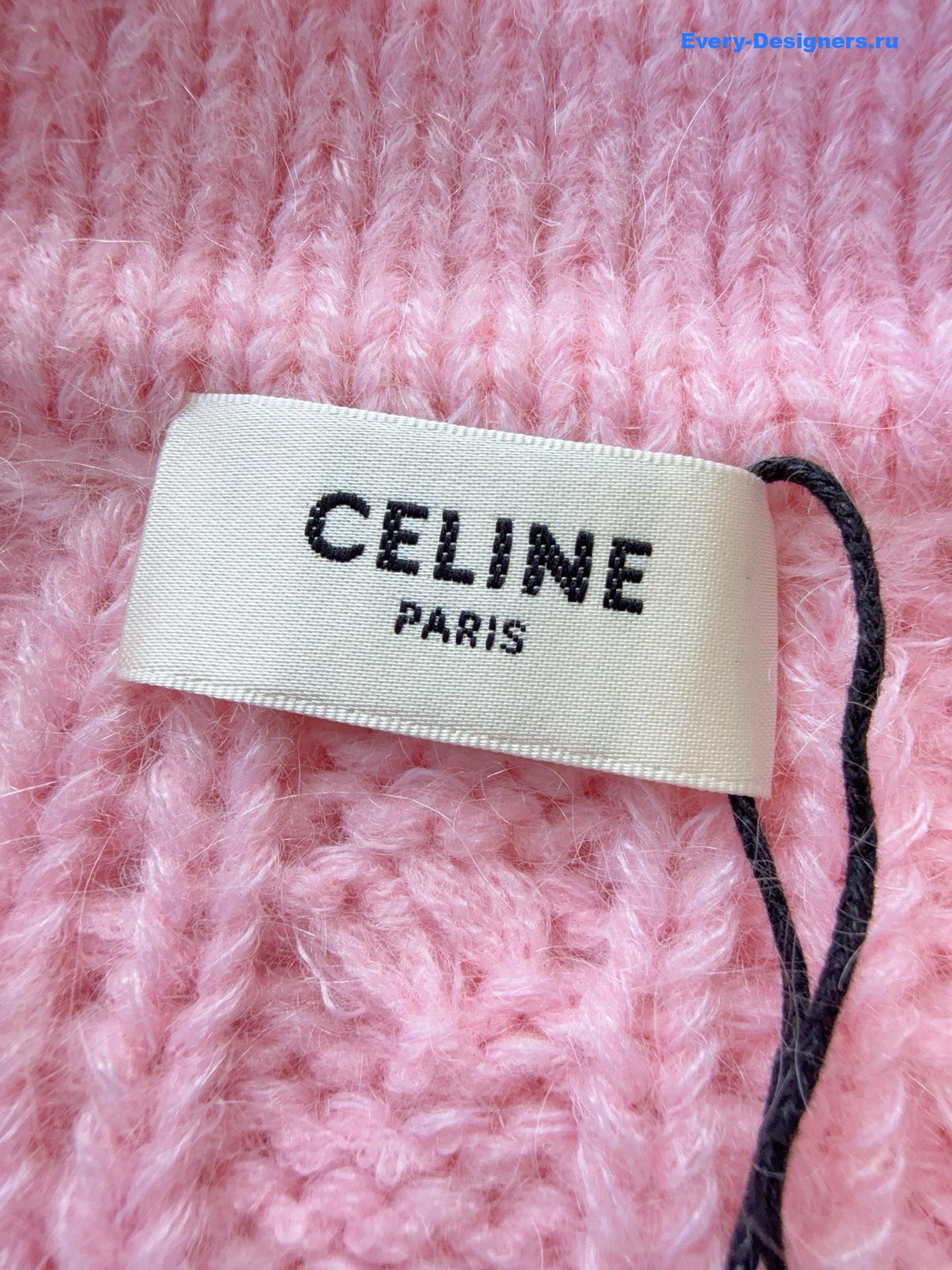 Ce1i*e pink mohair and wool blend sweater