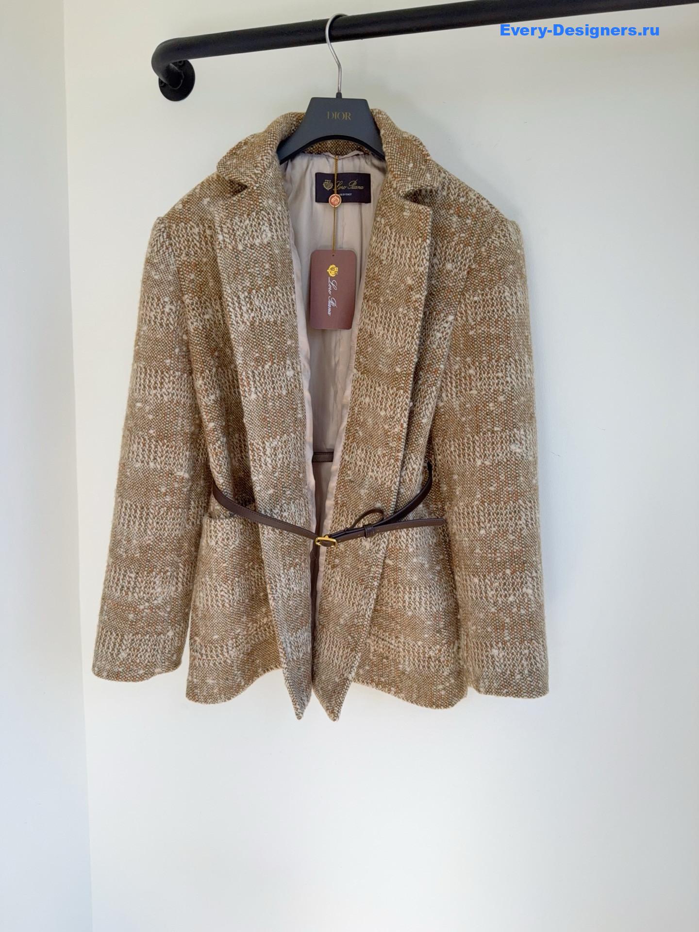 L0r0 P1ana tweed belt jacket