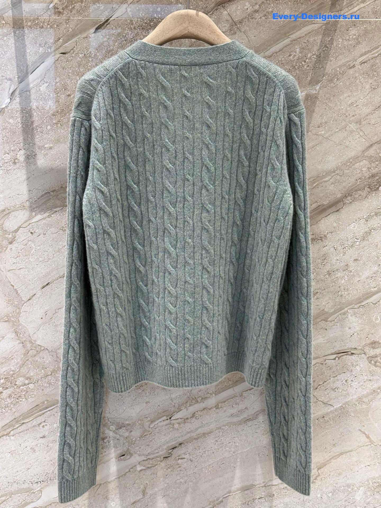 L0r0 P1ana v-neck green cashmere cardigan