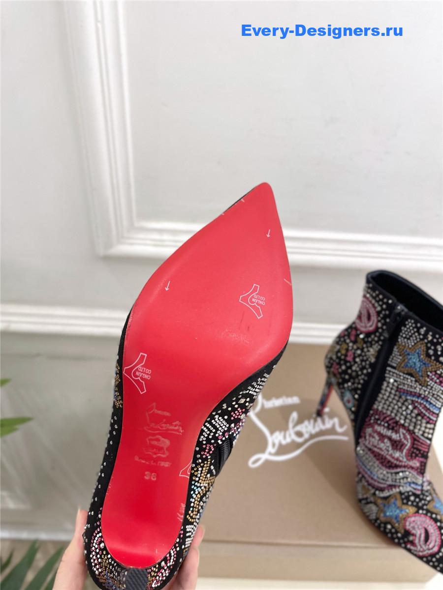 Chr1st1an louboutin starlight crystal studded so kate ankle boots