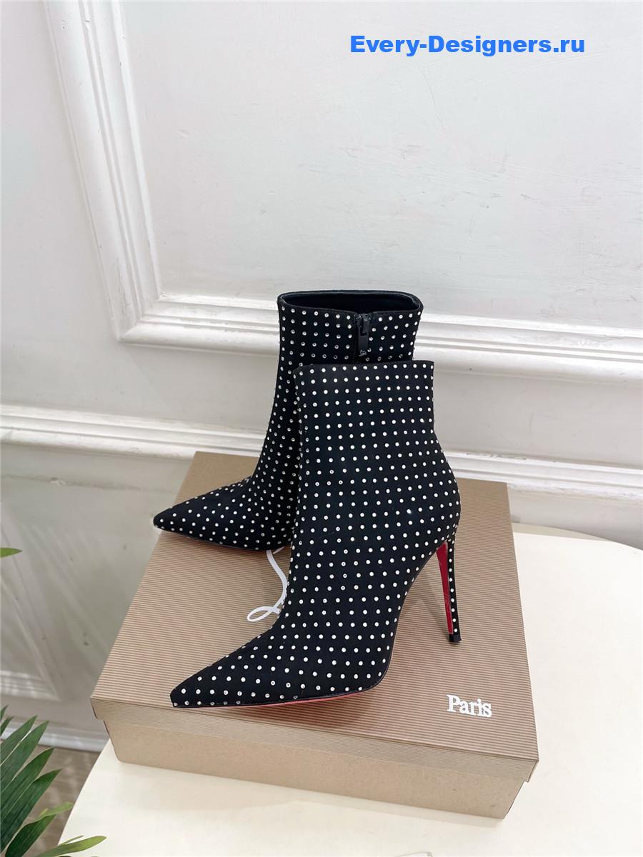 Chr1st1an louboutin so kate booty black suede ankle boots