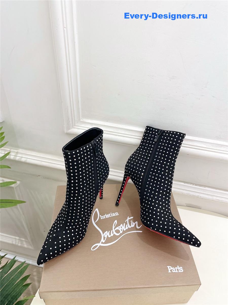 Chr1st1an louboutin so kate booty black suede ankle boots