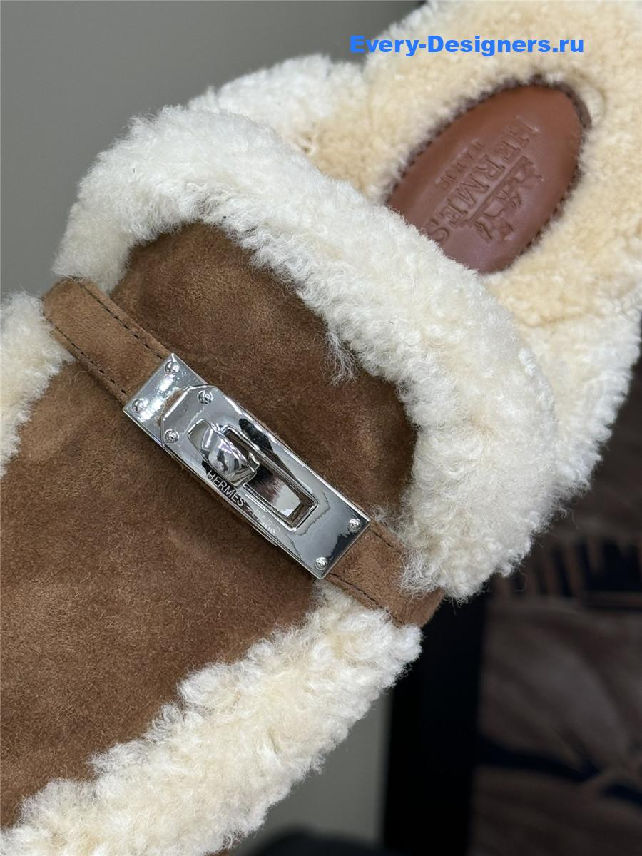 H**me5 shearling brown oz mule