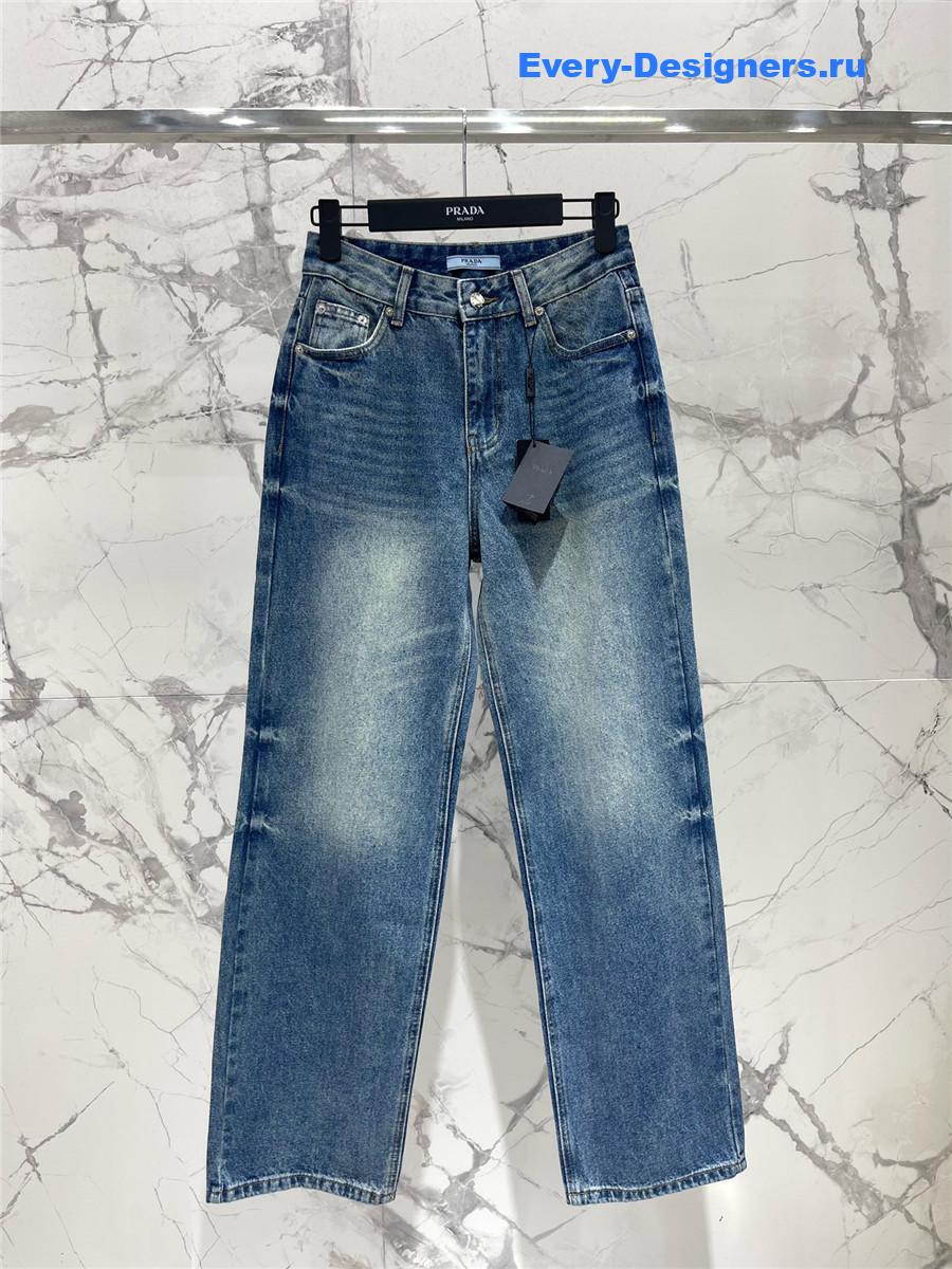 Pra*a blue five-pocket denim jeans