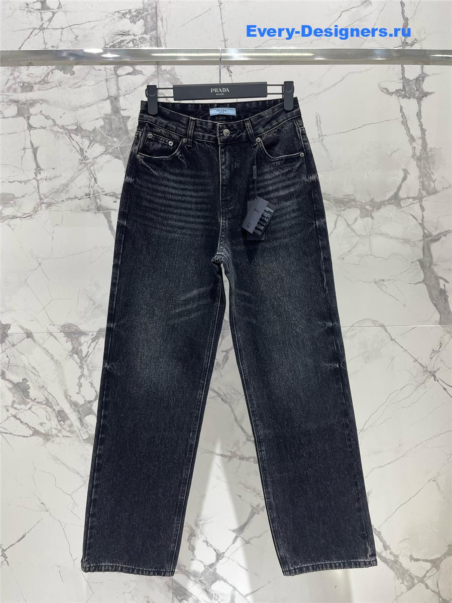 Pra*a grey five-pocket denim jeans